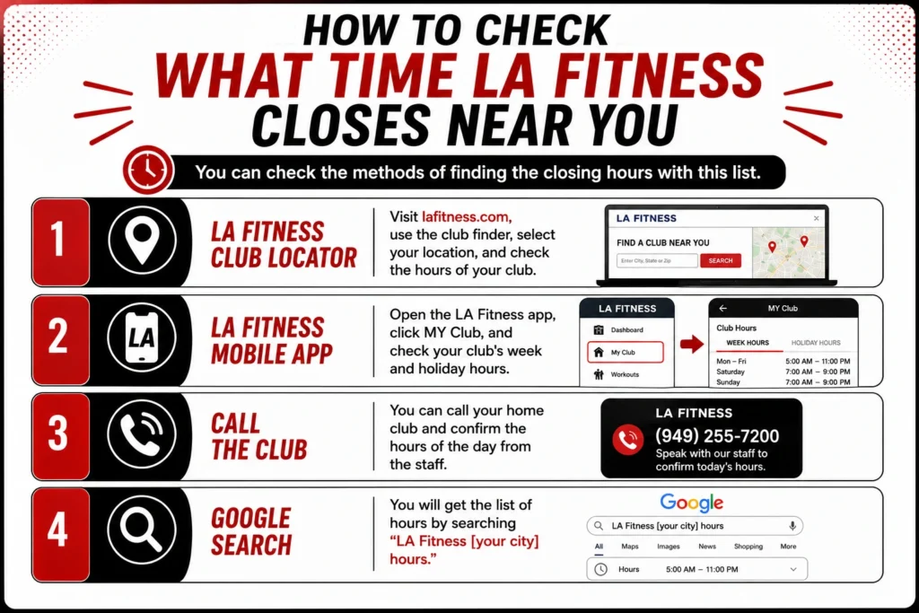 Check What LA Fitness Closing time Near You