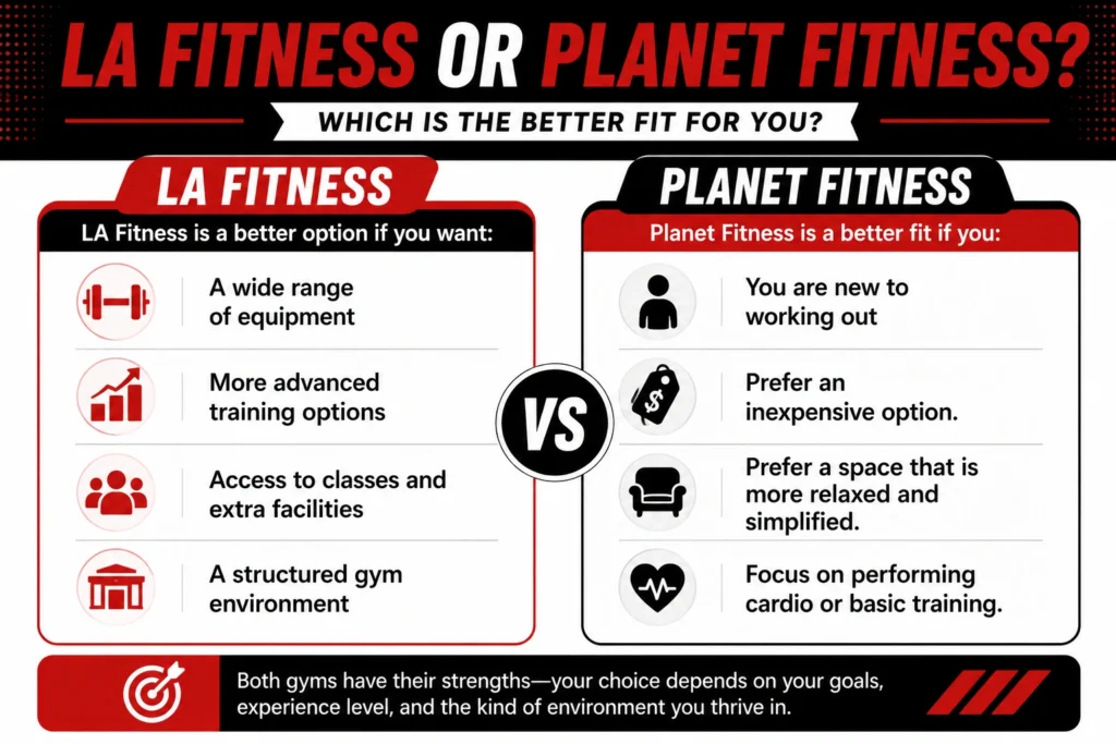 LA Fitness vs Planet Fitness: Which Is Better in 2026? 3 Choose Between LA Fitness VS Planet Fitness
