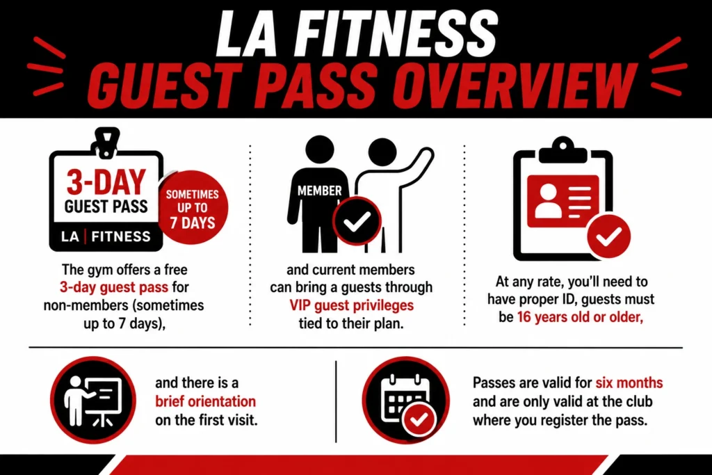 LA Fitness Guest Membership Guest Pass, Policy & Privileges Guide